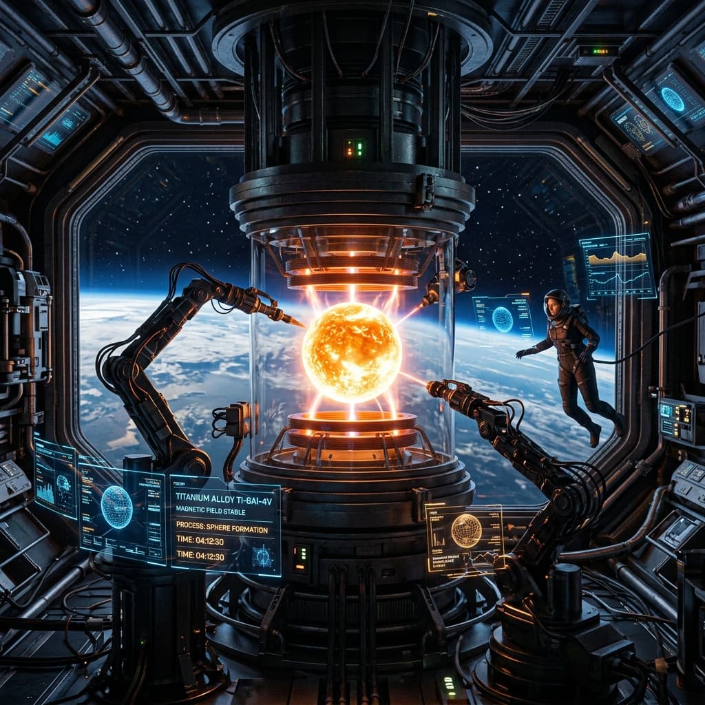 Zero-Gravity Titanium Refineries